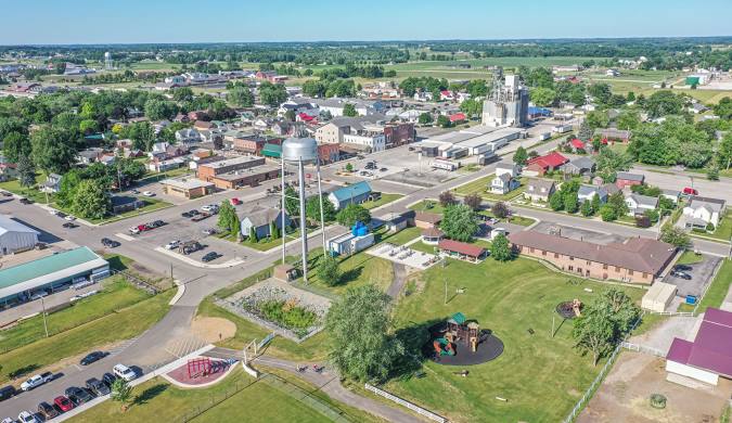 aerial view of northville mi